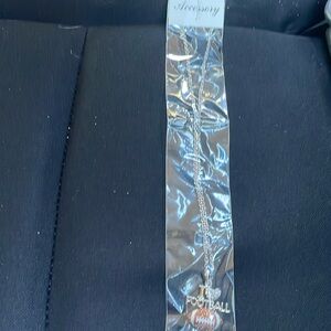 Accessory Silver Steel I Love Foot Ball NWT